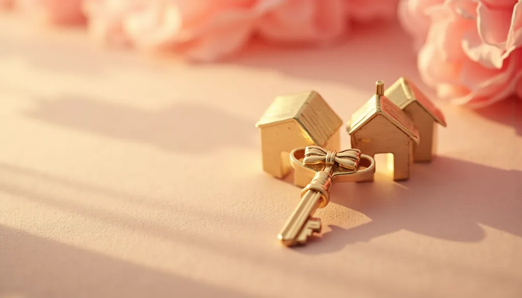Property ownership for couples symbolised by a shared home key