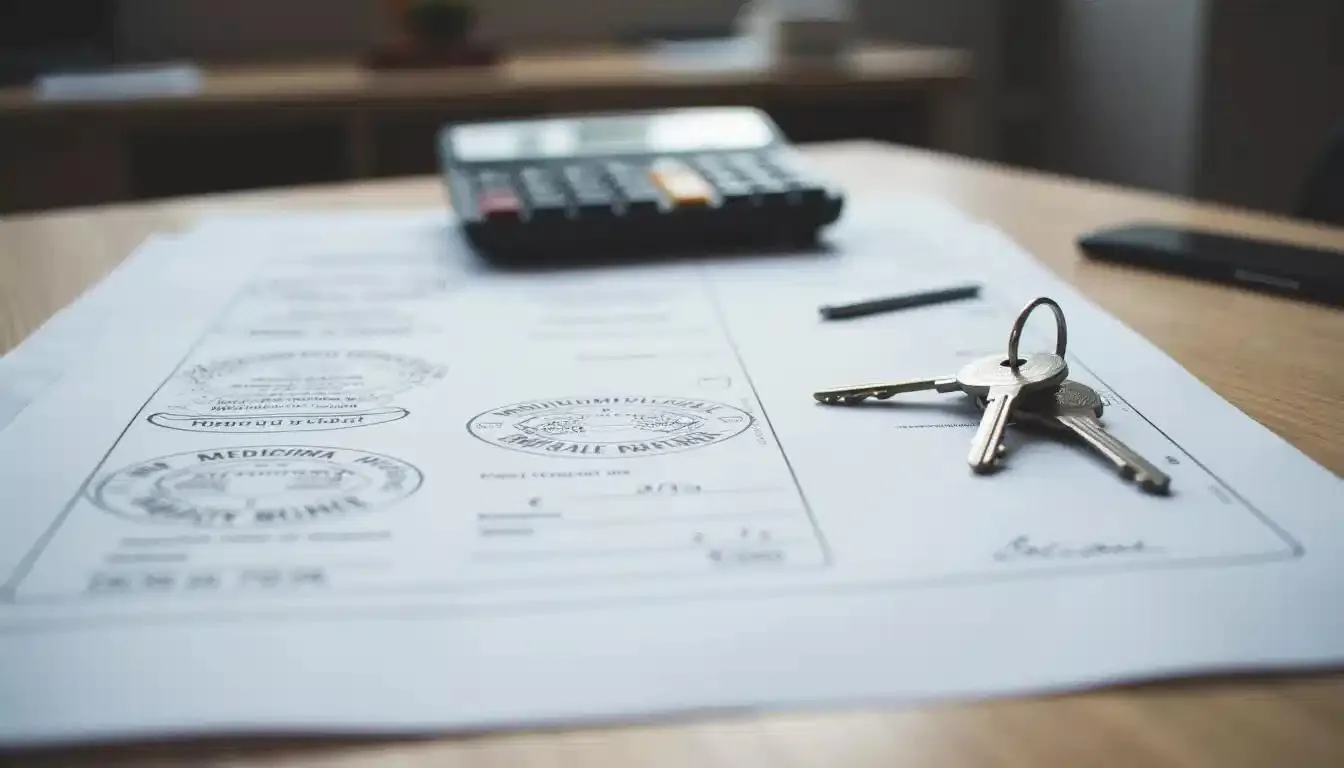 Conveyancer desk with rates clearance application and municipal account figures