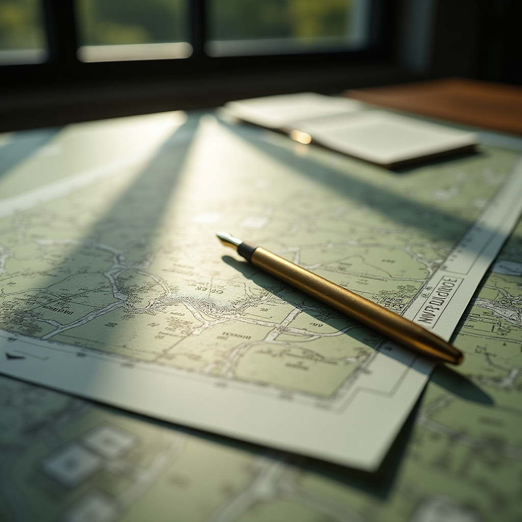 Pen on subdivision map