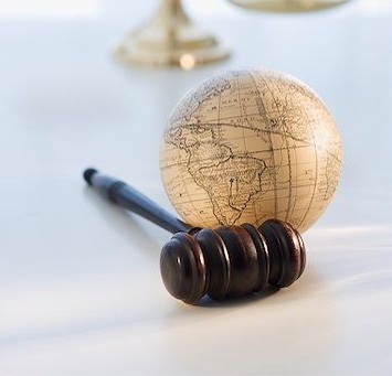 Globe and gavel